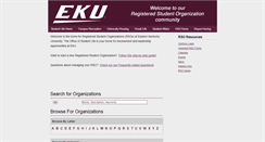 Desktop Screenshot of eku.orgsync.com